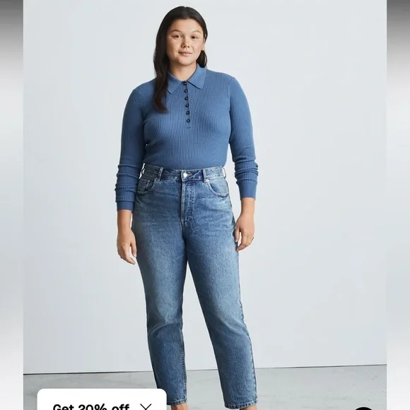 Everlane The Curvy 90s Cheeky Straight Jean - Picture 1 of 8